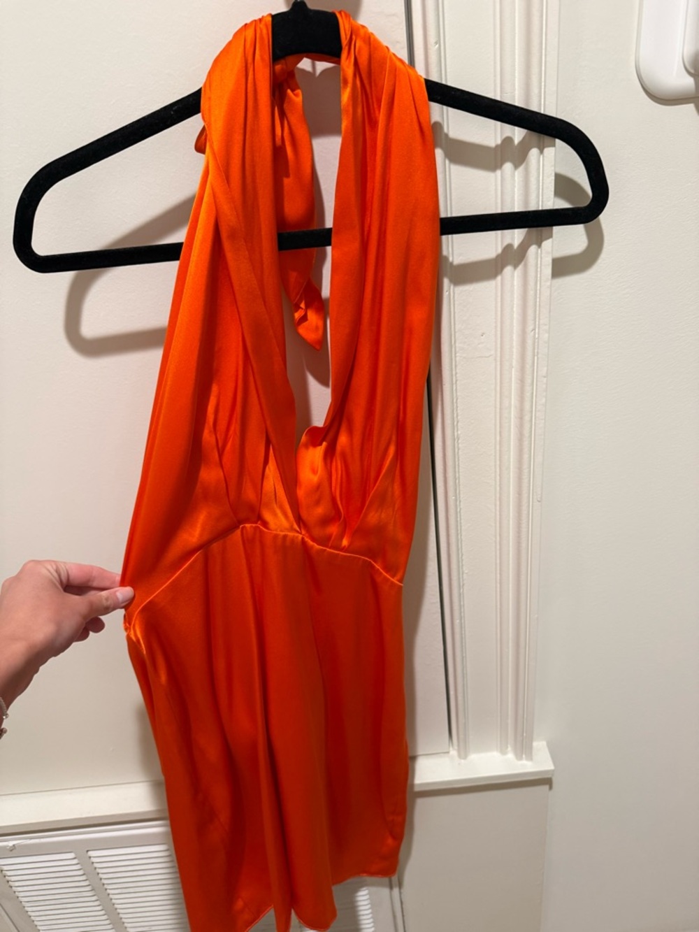 Amanda Uprichard Silk Orange Cocktail Dress Worn Once Size Small